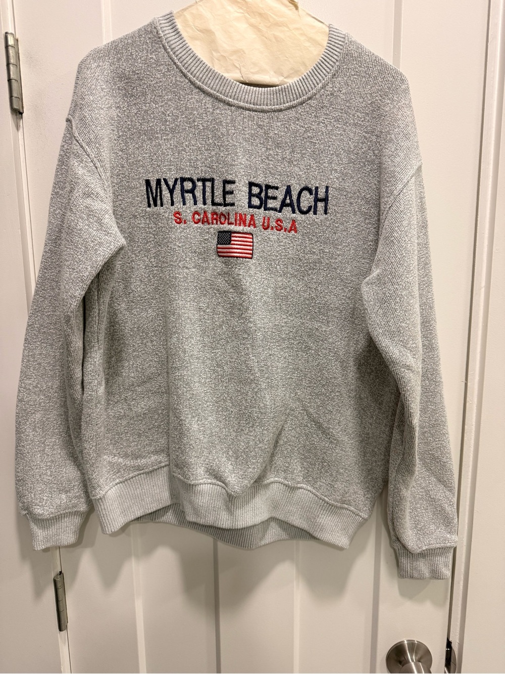 Myrtle Beach Embroidered Sweatshirt - Light Gray